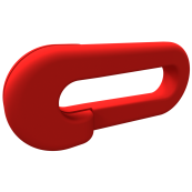 Plastic barrier chain links | chain link | 6 mm thick | red